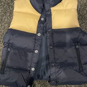 Old Navy Navy and White Puffer Vest